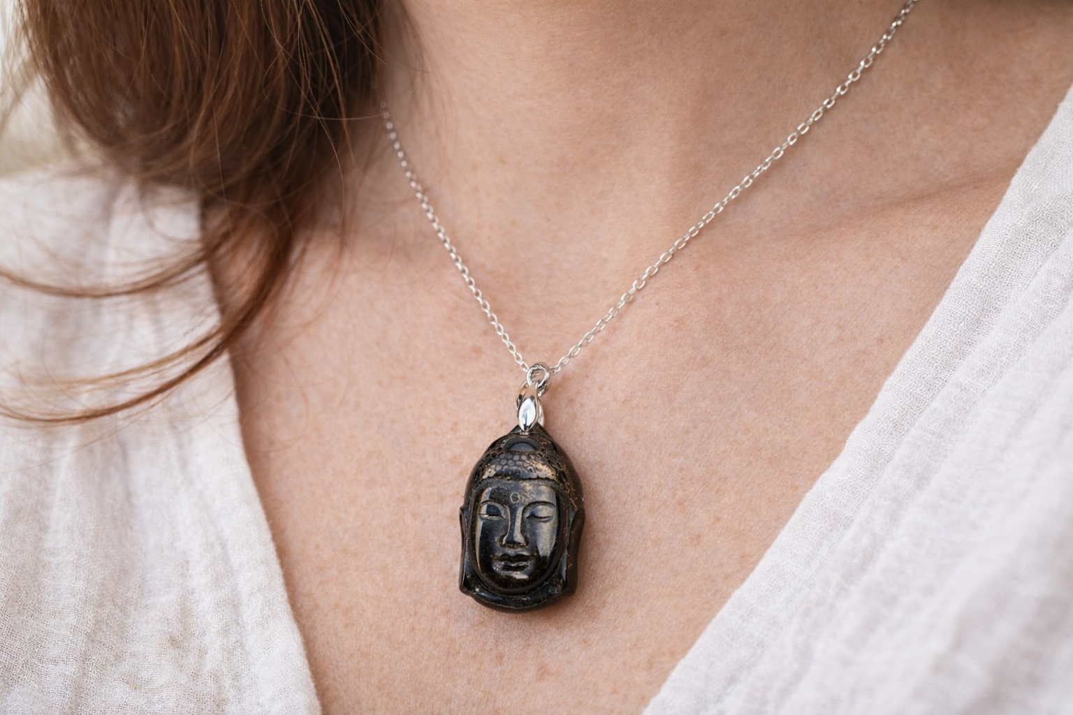 Pendentif Obsidienne Dorée – Image 2