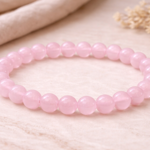 Bracelet Quartz Rose Perles 6mm