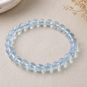 Bracelet en topaze bleue AAA de 8mm